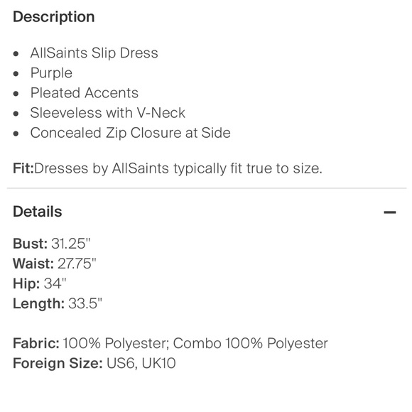 AllSaints 🖤 Spitalfields Two Tone Eggplant and Black Slip Dress - Picture 6 of 6